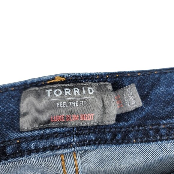 Torrid Luxe Slim Boot Jeans - Stretch Denim Feel The Fit Size 28S short - Picture 4 of 8